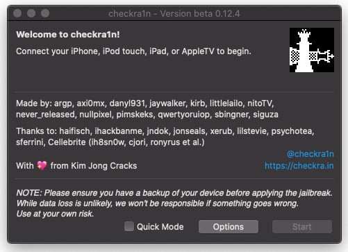 CheckRa1n Jailbreak User Interface