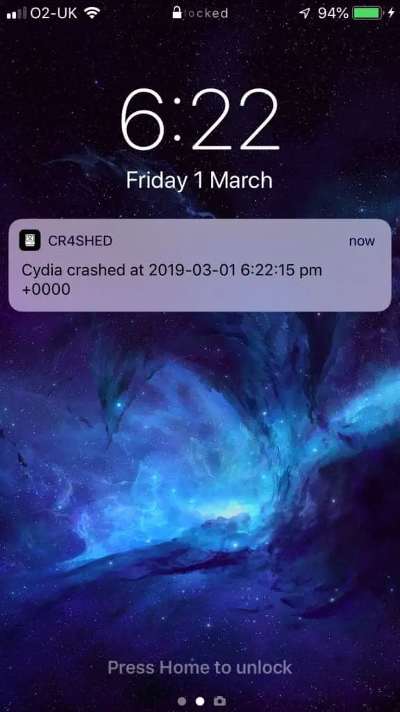 Cr4shed Tweak - iOS Crash Reporter