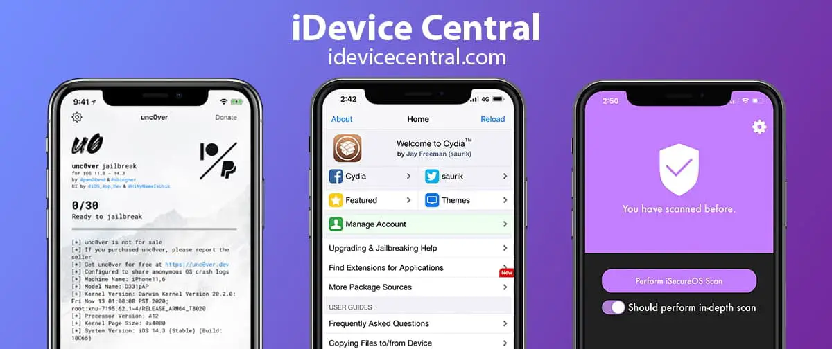 Unc0ver Jailbreak, Cydia, iSecureOS on iOS 14