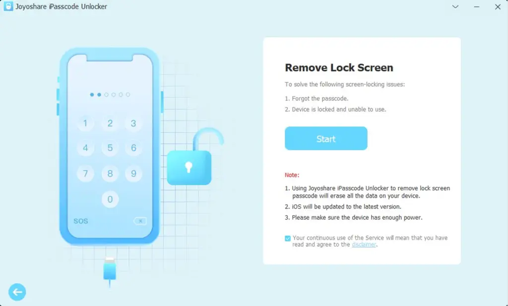 Joyshare Remove Lock screen