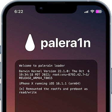 PaleRa1n Jailbreak app on iOS