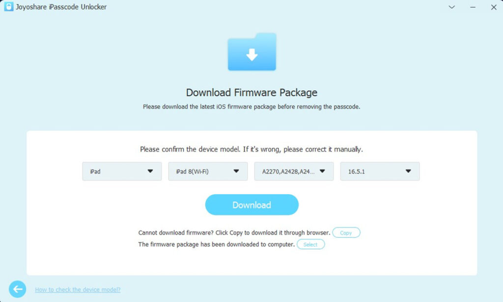 Download iOS firmware