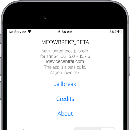 Mewbrek2 Beta Jailbreak for iOS 15