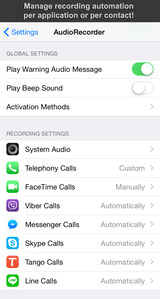 AudioRecorder XS Tweak via Limneos