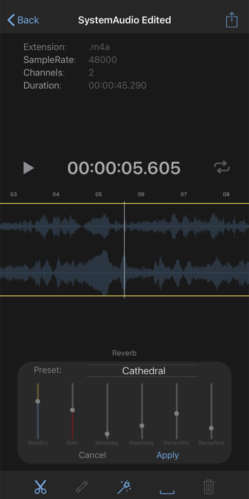 AudioRecorder XS Tweak via Limneos