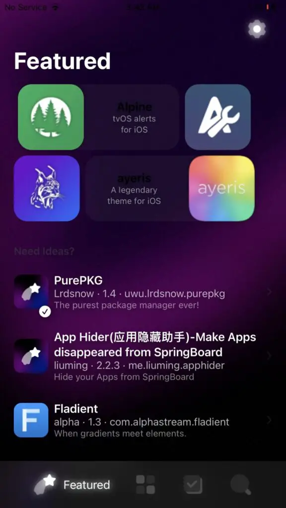 PurePKG's Featured Screen shows some tweaks.