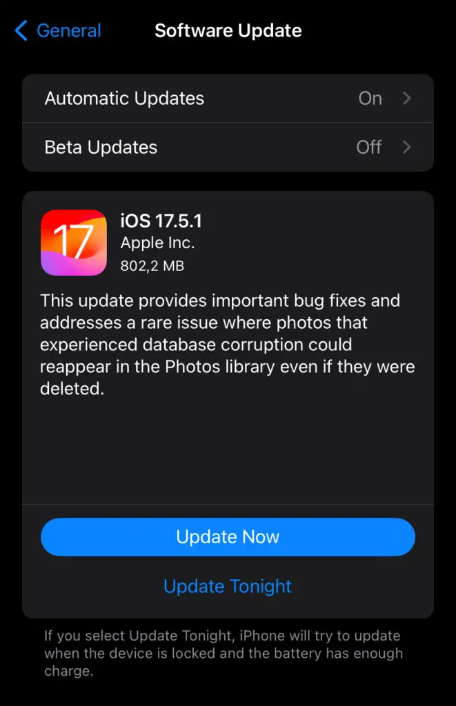 iOS 17.5.1 was released with a fix for the deleted Photos resurface bug.