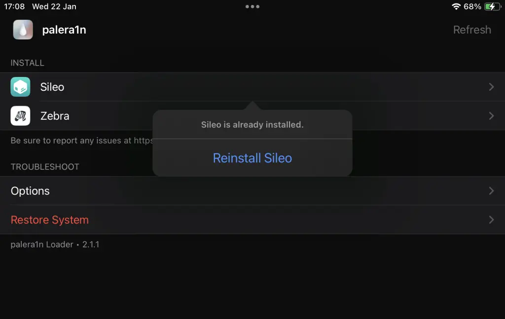 PaleRa1n install Sileo or Zebra on iOS 18