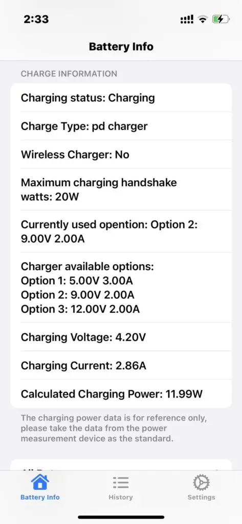 BatteryInfo IPA for iOS