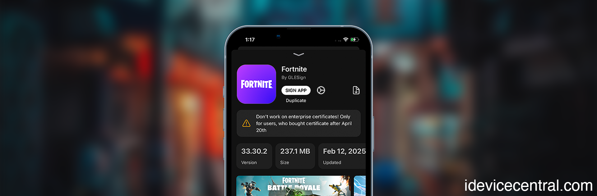 How to install Fortnite on iOS 17.0 – iOS 18 using FlekSt0re Third-Party App Store