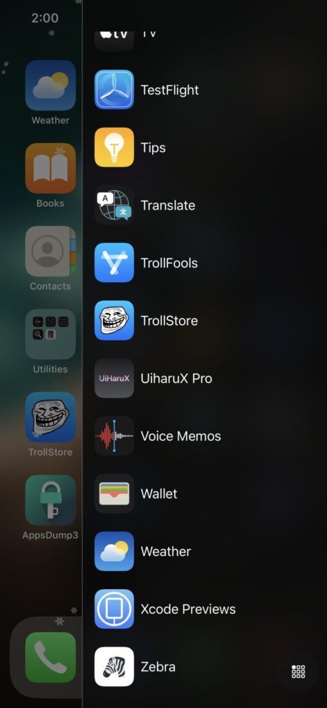 UIHaruX app launcher