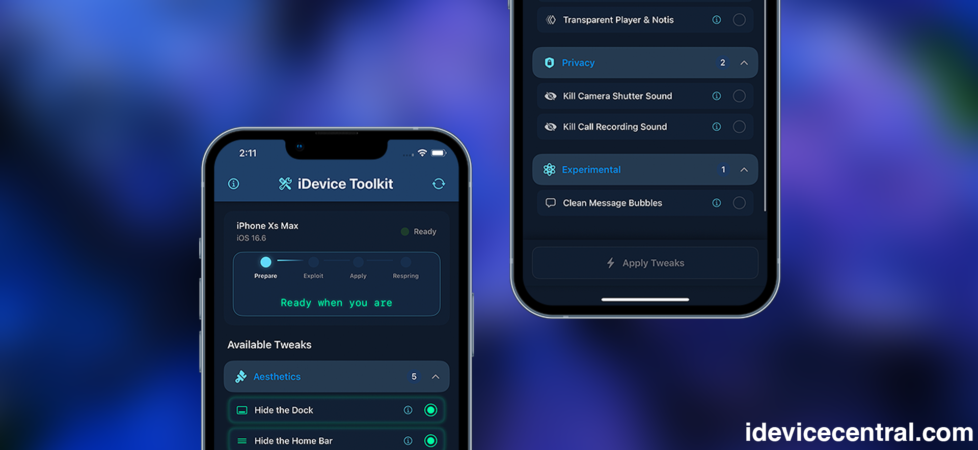 iDevice ToolKit IPA Download – Enable Tweaks on iOS 16.0 to 18.3.2 (No Jailbreak)
