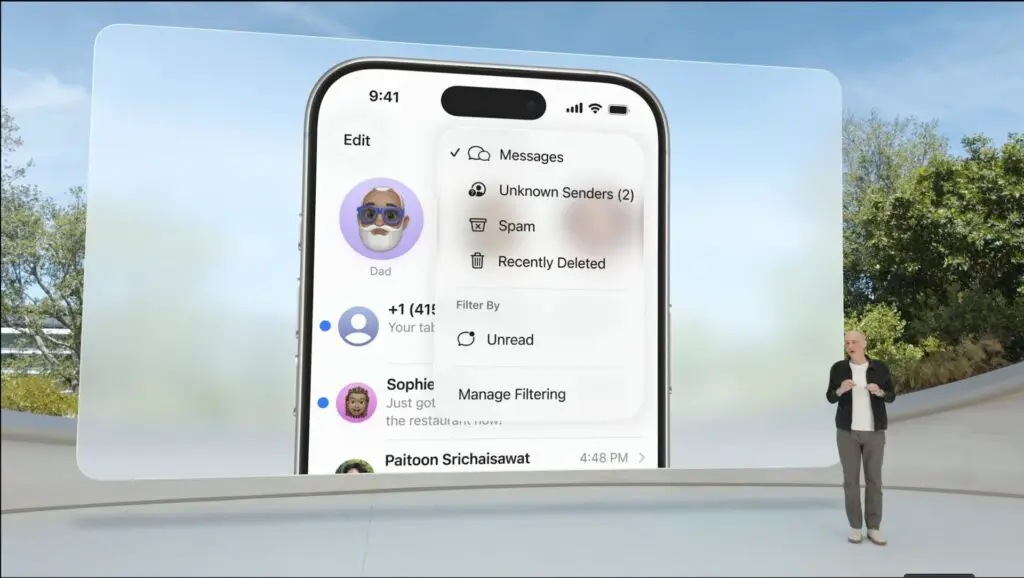 New iOS 26 Messages App