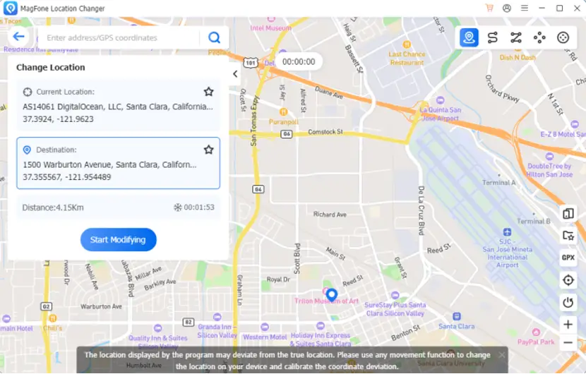 image - iDevice Central Select fake location on map, iOS location spoofer