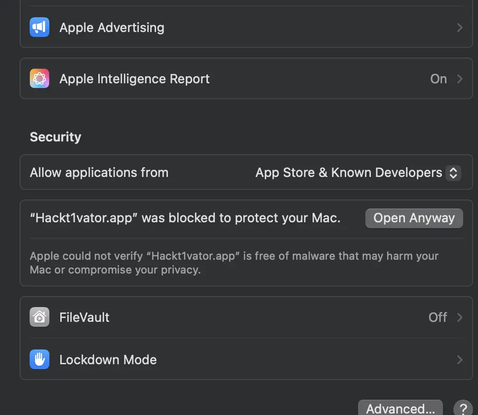 Hackt1vatorapp was blocked to protect your Mac - iDevice Central Hackt1vator.app was blocked to protect your Mac,