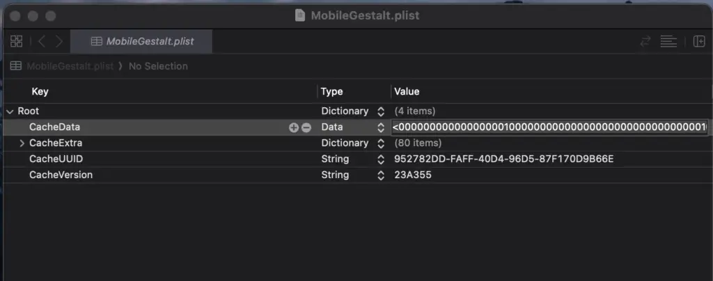 MobileGestalt CacheData section iOS - iDevice Central