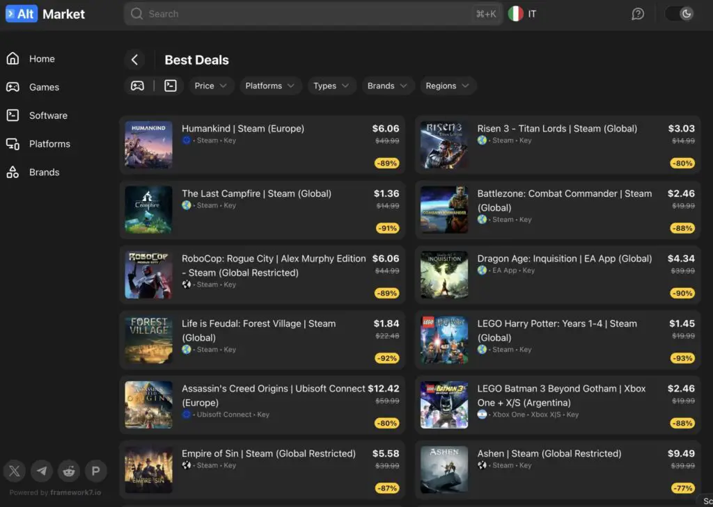 Screenshot - iDevice Central AltMarket cheap game licenses