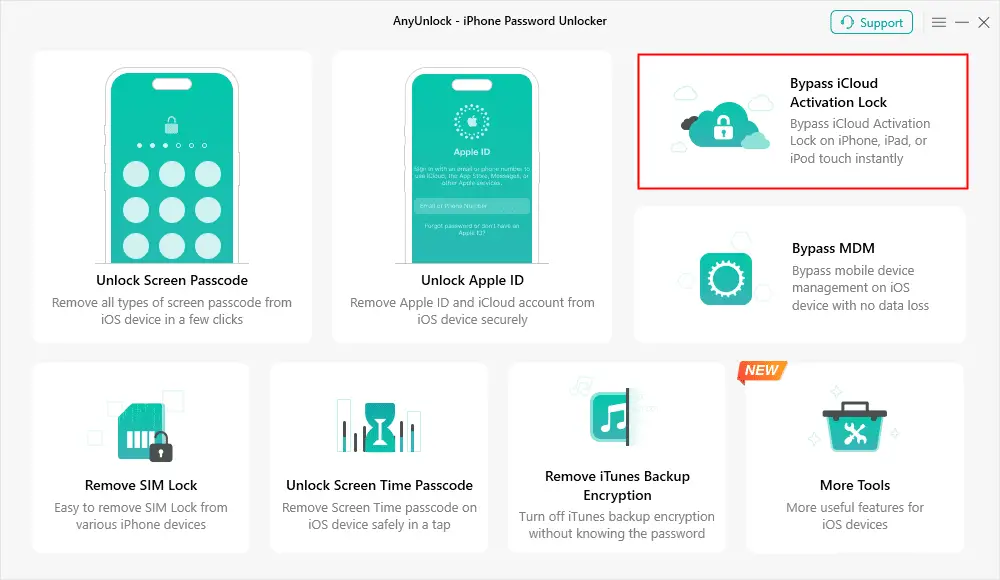 Jailbreak your iCloud locked iPhone with AnyUnlock